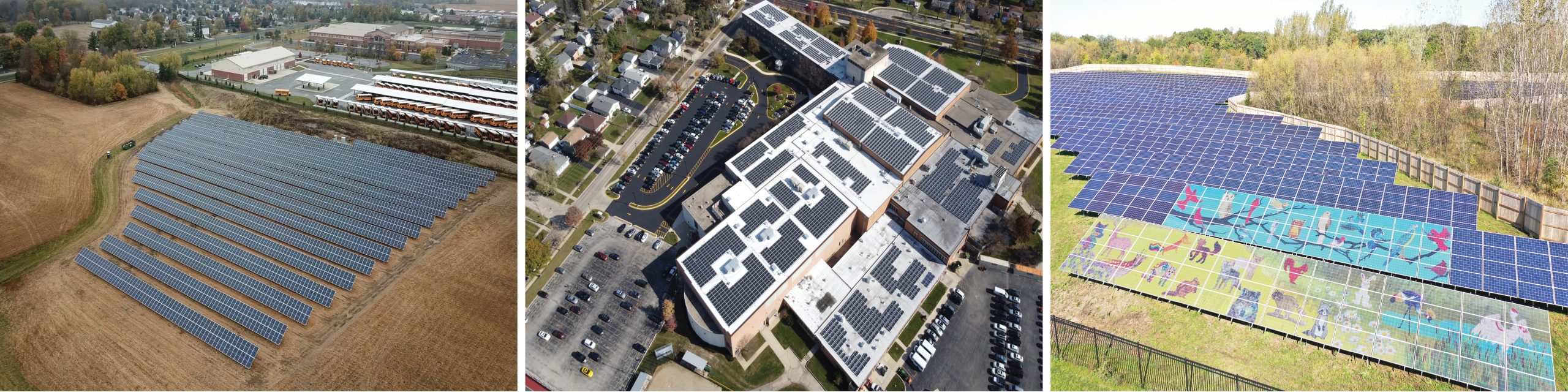 Examples of solar array projects at K-12 schools