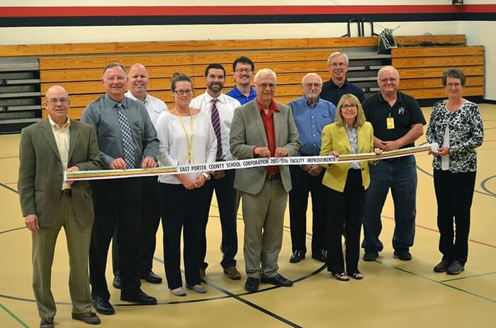 Ribbon cutting ceremony at East Porter County School Corporation