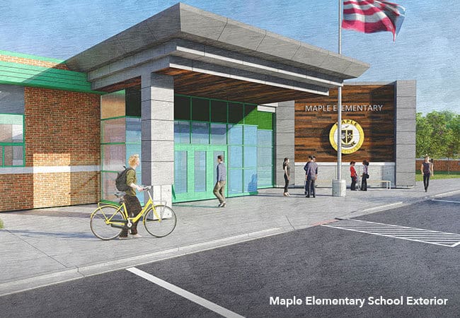 Maple Elementary School exterior rendering