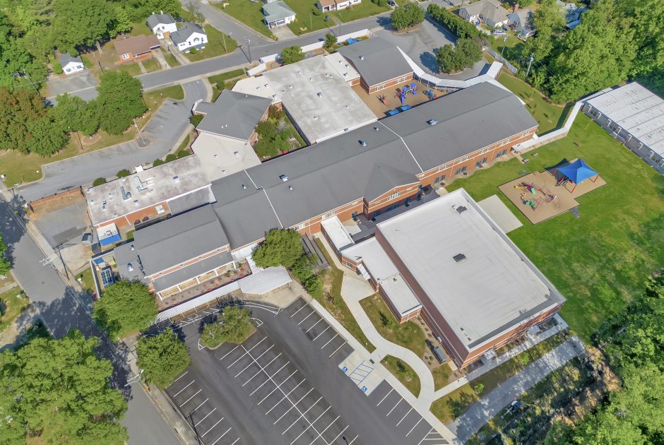 Mooresville Graded School District - Park View Elementary School Exterior Drone Photo