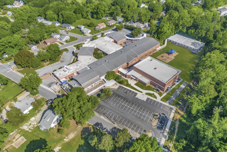 Mooresville Graded School District - Park View Elementary School Exterior Drone Photo