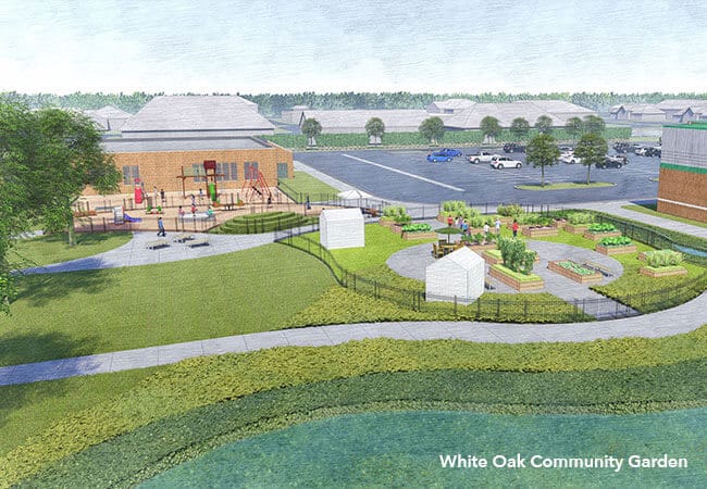 White Oak community garden rendering