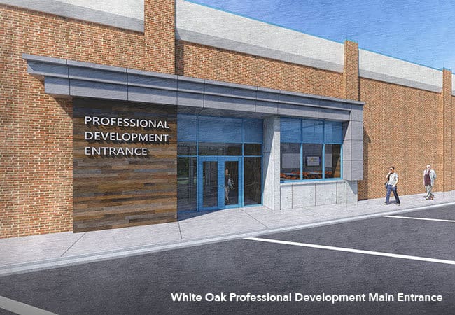 White Oak Professional Development exterior entrance