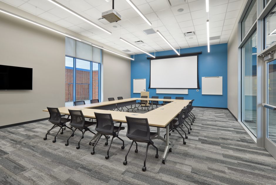 Avon Small Professional Development Suite with Projector Screens Down