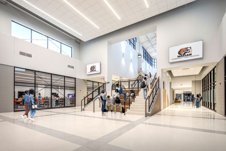 Warsaw High School Renovated Student Commons 2