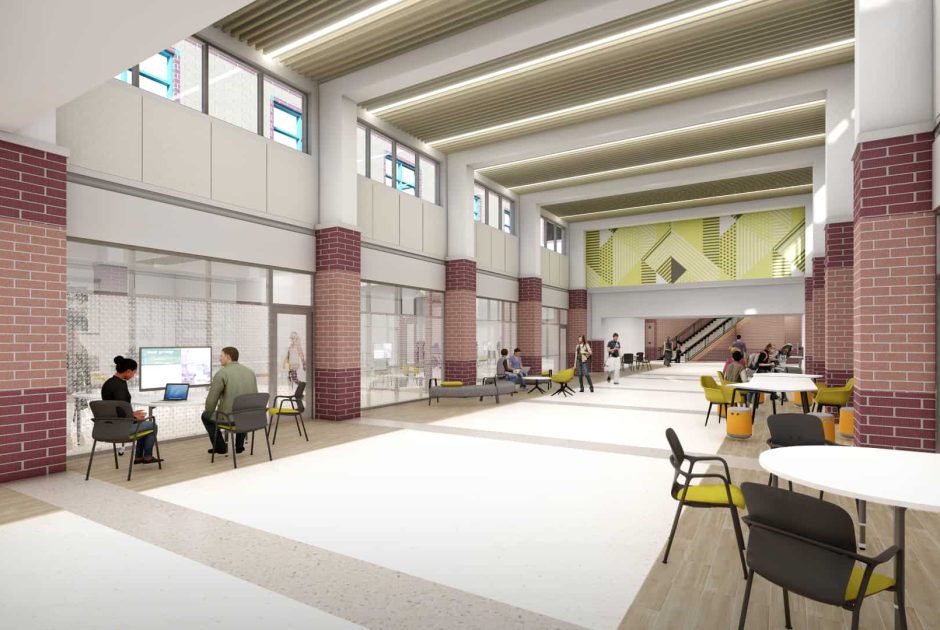 Avon High School Rendering - Interior Learning Commons