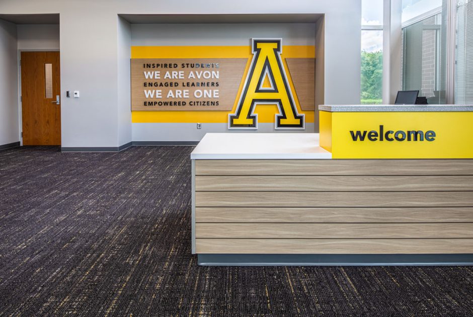 Avon High School's New Sports Performance Center - Reception Desk