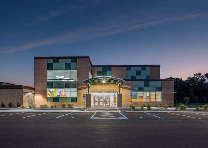 Griffith-Public-Schools-Wadsworth-Elementary---Exterior-Evening-1