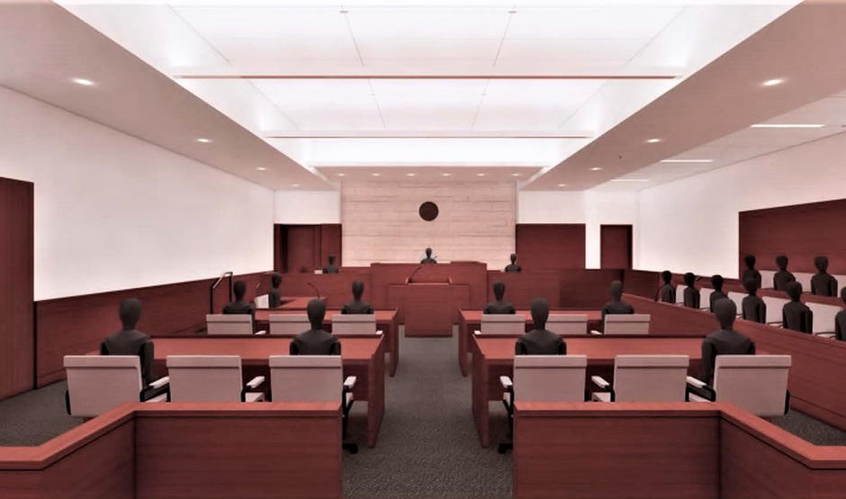 Elkhart County Courts Interior Rendering