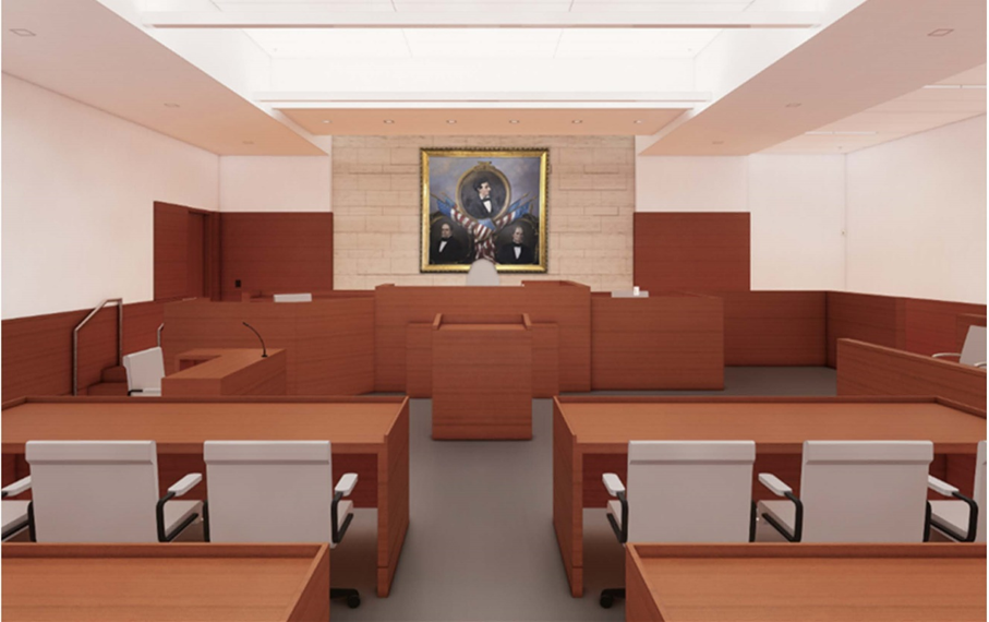 Elkhart County Courts Interior Rendering