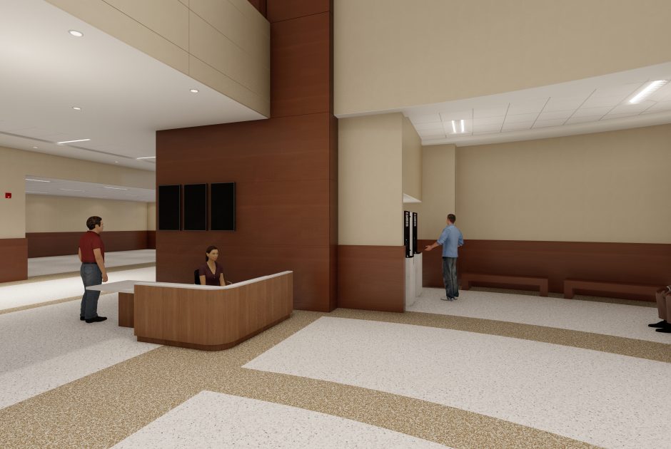 Elkhart County Courts Interior Rendering - Post Screening