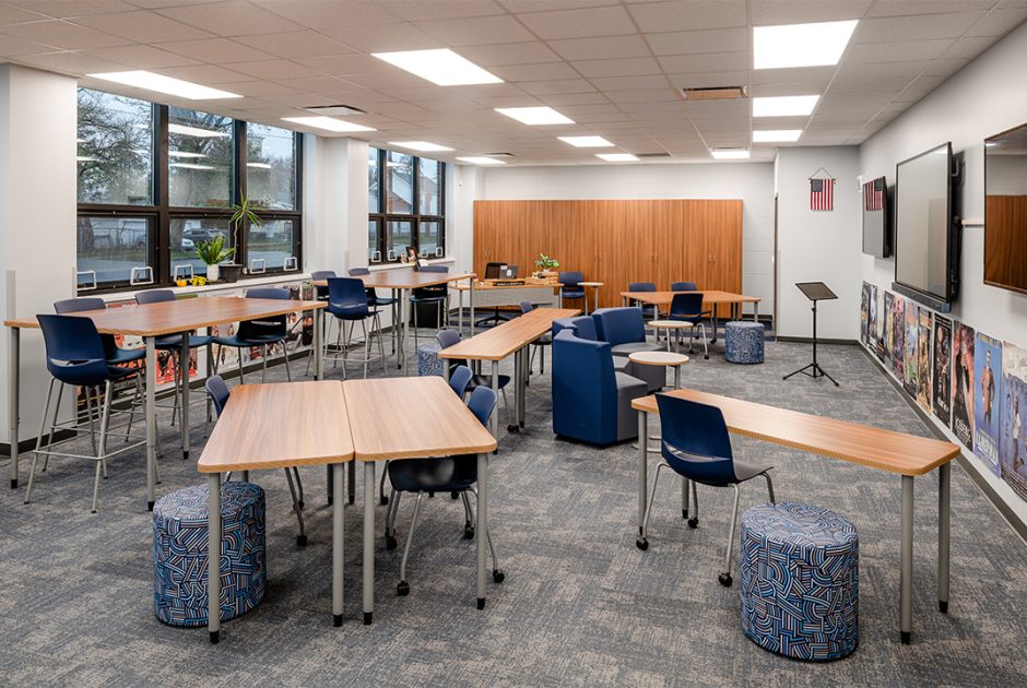 Peshtigo School District (Wisconsin) renovated classroom