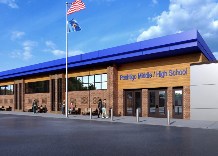 Peshtigo School District - Exterior Rendering