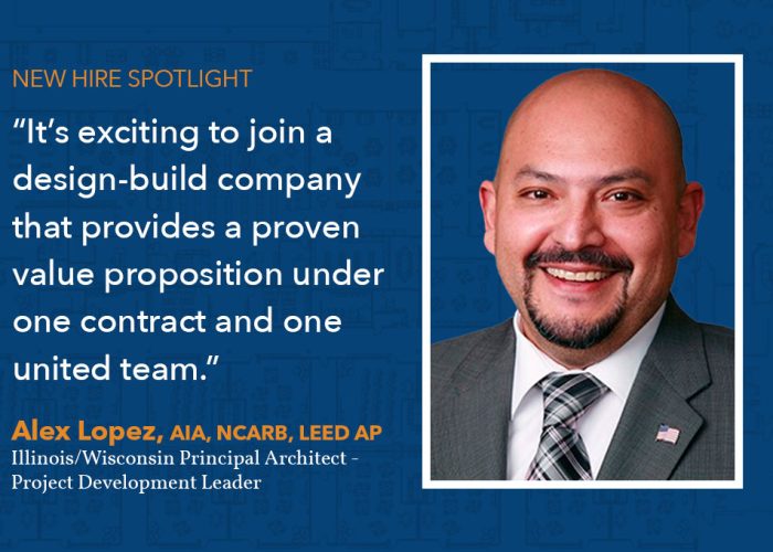 Graphic with Alex Lopez and a quote about why he joined Performance Services