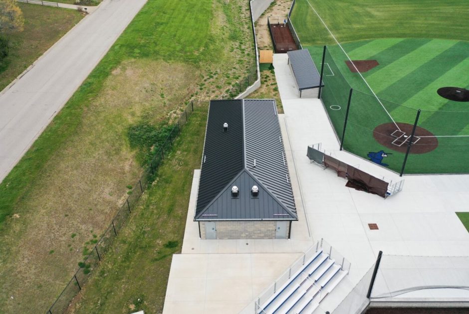 Aerial of School District of Washington New Athletic Support Building