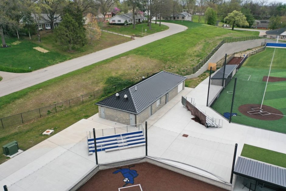 Aerial of School District of Washington's New Athletic Support Building