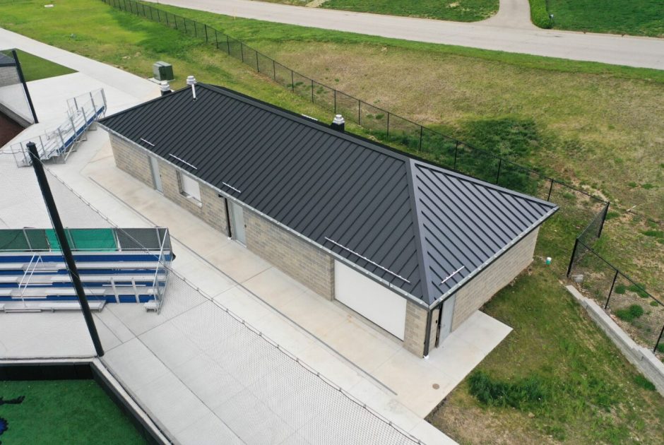 Aerial of School District of Washington's New Athletic Support Building