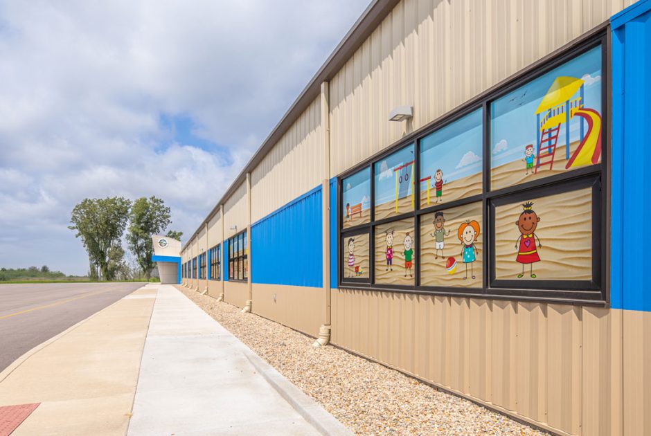 Exterior of the new Charter School of the Dunes building