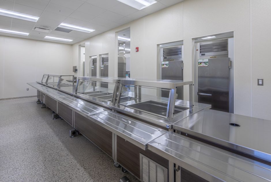 Charter School of the Dunes new kitchen and serving line