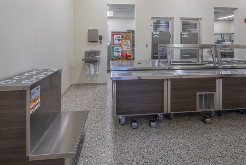 Charter School of the Dunes new kitchen and serving area