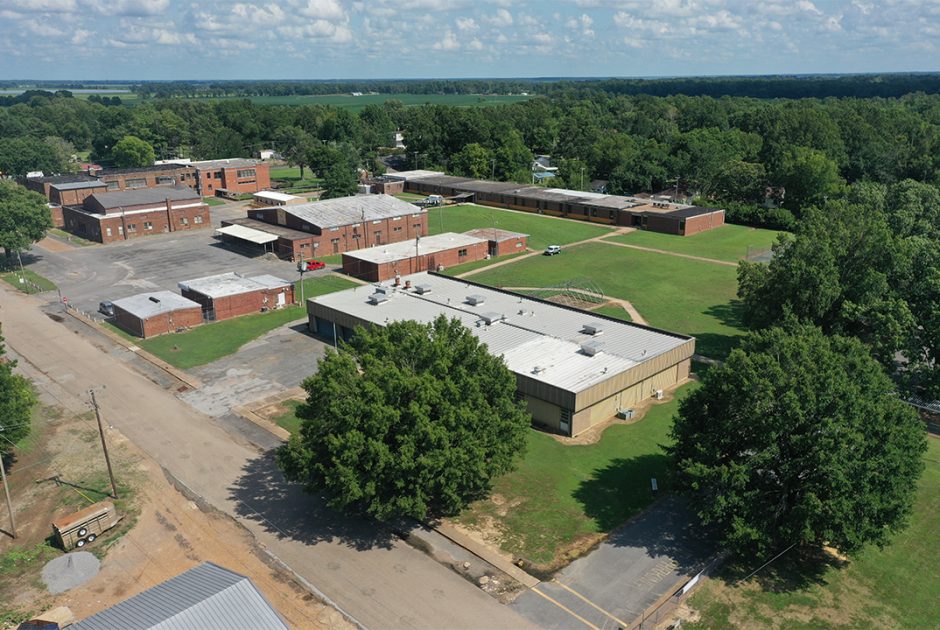 Aerial of Brinkley Public Schools in Arkansas