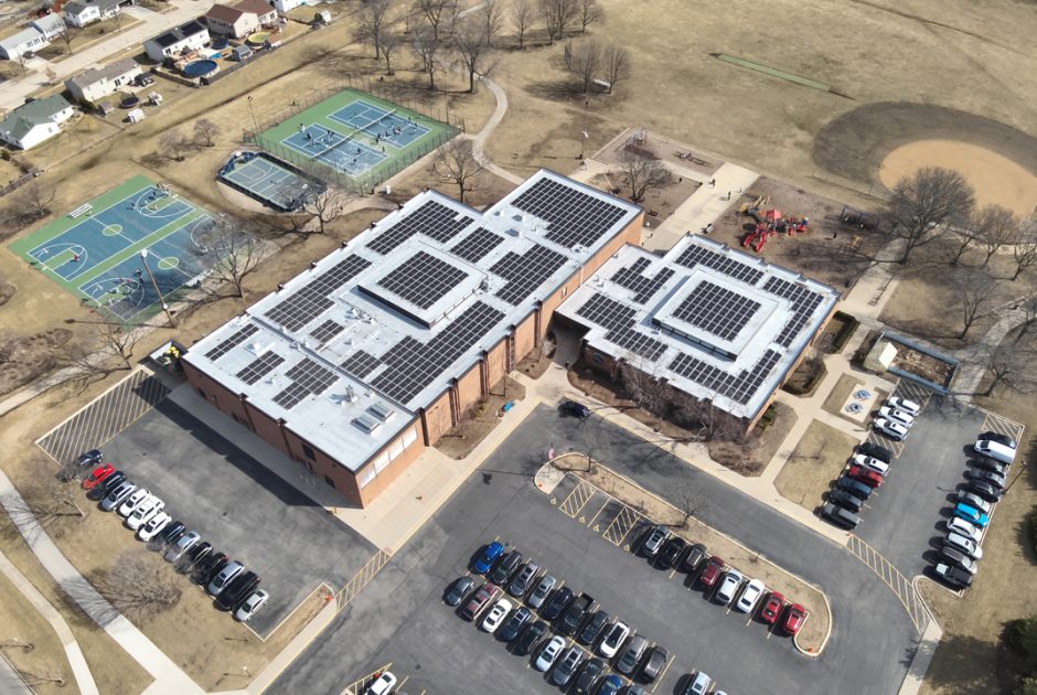 Schaumburg School District 54's rooftop solar at Hoover Elementary School